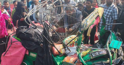 শেরপুরে সিএনজিতে বাসের ধাক্কা, নিহত বেড়ে ৬