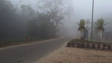 কমেছে তাপমাত্রা, কুয়াশায় ঢেকেছে তেঁতুলিয়া